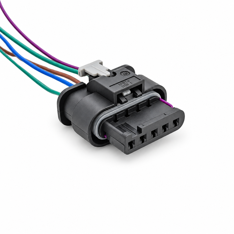 Mass Air Flow Sensor MAF Harness 5 PIN Connector Wire 4F0973705 for VW Audi