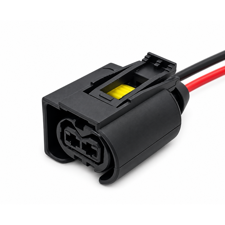 Mercedes CDI Diesel BOSCH Fuel Injector 2 Pin Plug Connector Prewired Cable OM646 – D6/Cable – image 1