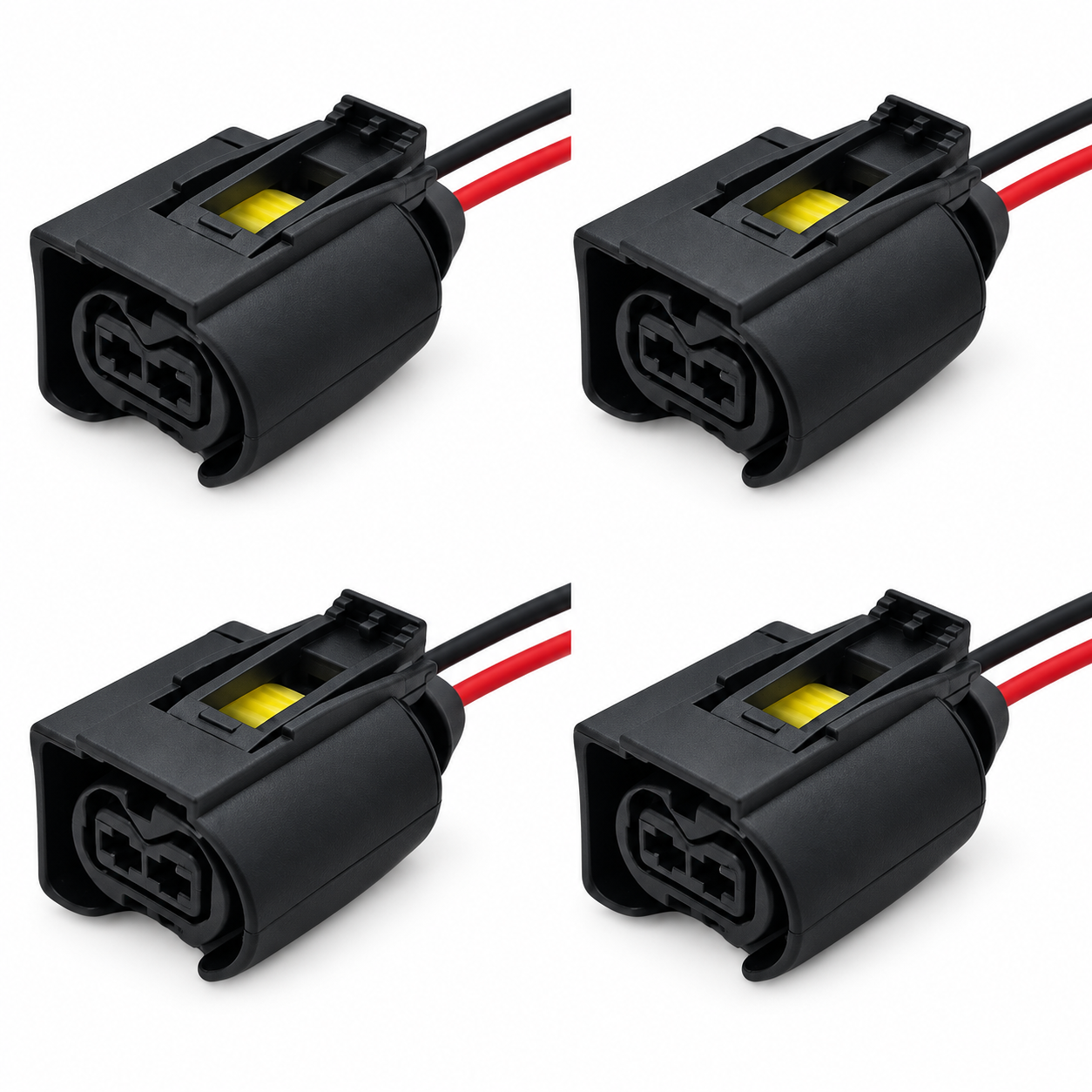 4pcs Fits Mercedes CDI Diesel BOSCH Fuel Injector Prewired 2 Pin Connectors OM646 VITO W639