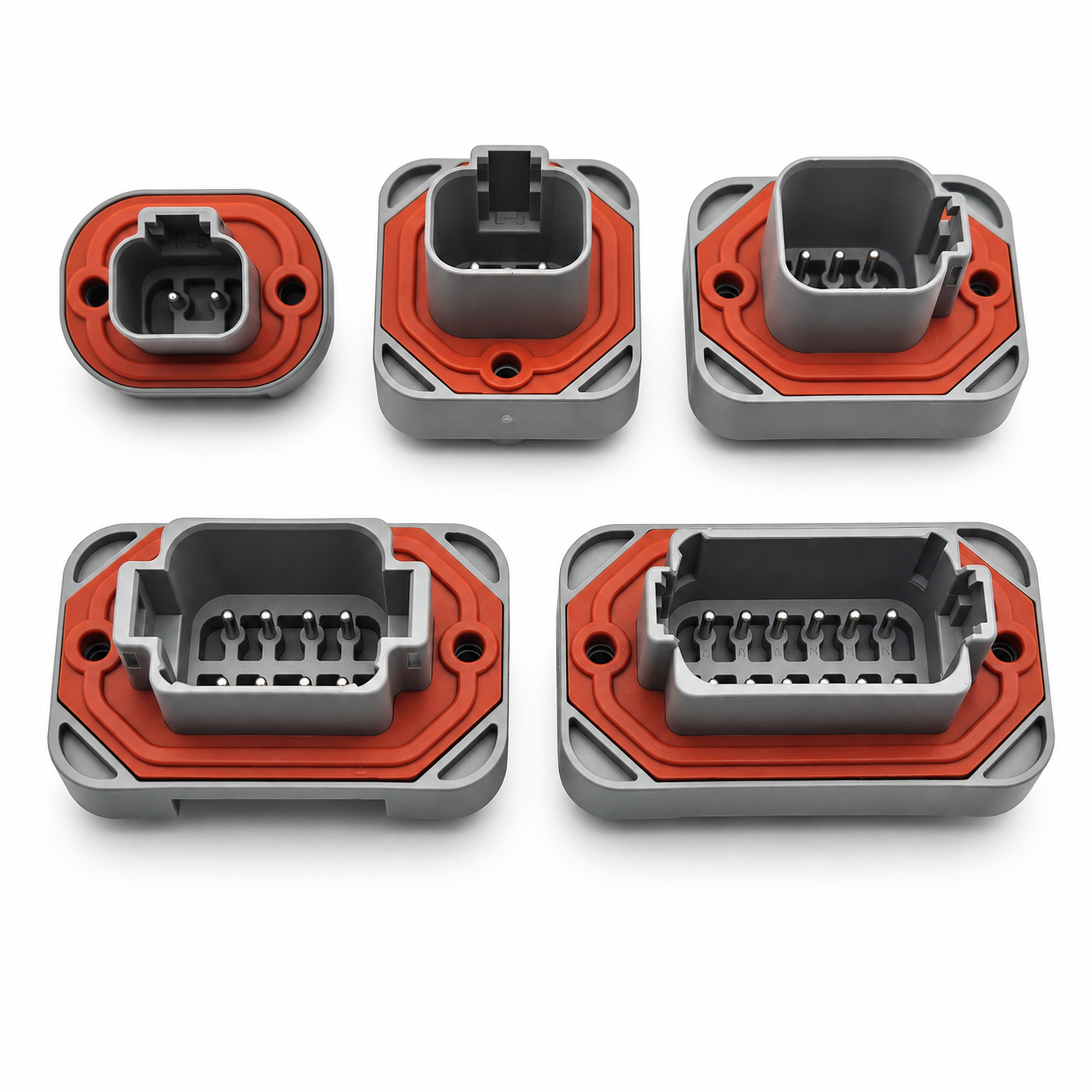 Deutsch DT PCB Mount Connector with Mating Plug 2 4 6 8 12 Pin DT15 Header – DT-2pin+PCB-DT15-2Pin – image 1