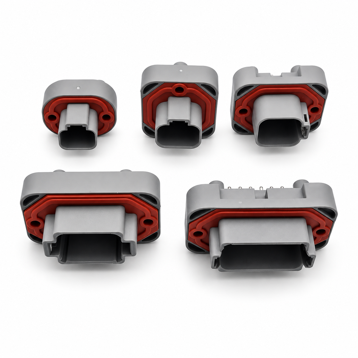 Deutsch DT PCB Mount Connector with Mating Plug 2 4 6 8 12 Pin DT15 Header – DT-2pin+PCB-DT15-2Pin – image 2