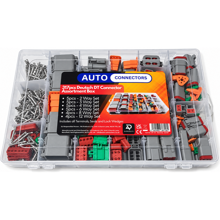 For Deutsch DT Connectors Plug Kit 317pcs Automotive DT-04 2, 3, 4, 6, 8 & 12 Way – DT-317PCS SET – image 2