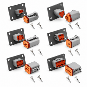 Deutsch DT Panel Flange Mount Male & Female Connector Sets 4 6 8 12 Pin – DT/Flange-4to12/X68-X73 – image 1