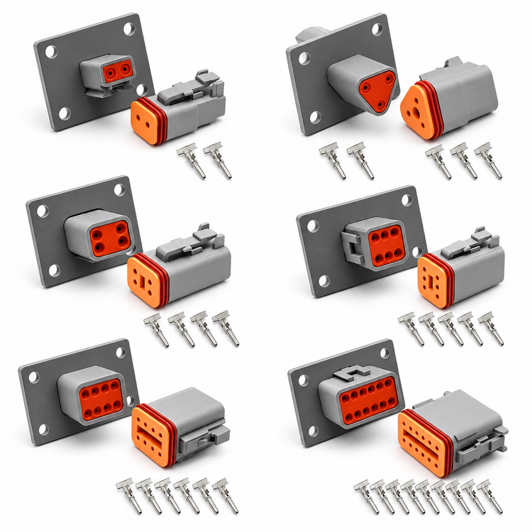 Deutsch DT Panel Flange Mount Male & Female Connector Sets 4 6 8 12 Pin – DT/Flange-4to12/X68-X73 – image 4
