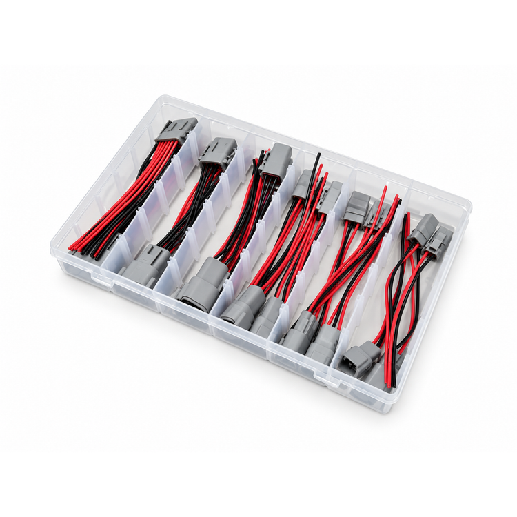 10pcs Deutsch DTM Prewired Connector Set 2 3 4 6 8 12 Pin Male Female 18AWG – DTM-10pcs – image 1