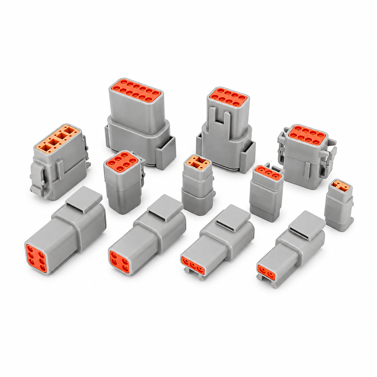Deutsch DTM 2/3/4/6/8/12 Pin Waterproof Electrical Wire Male & Female Connector Kit with Pins – DTM/2pin/UNWIRED – image 1