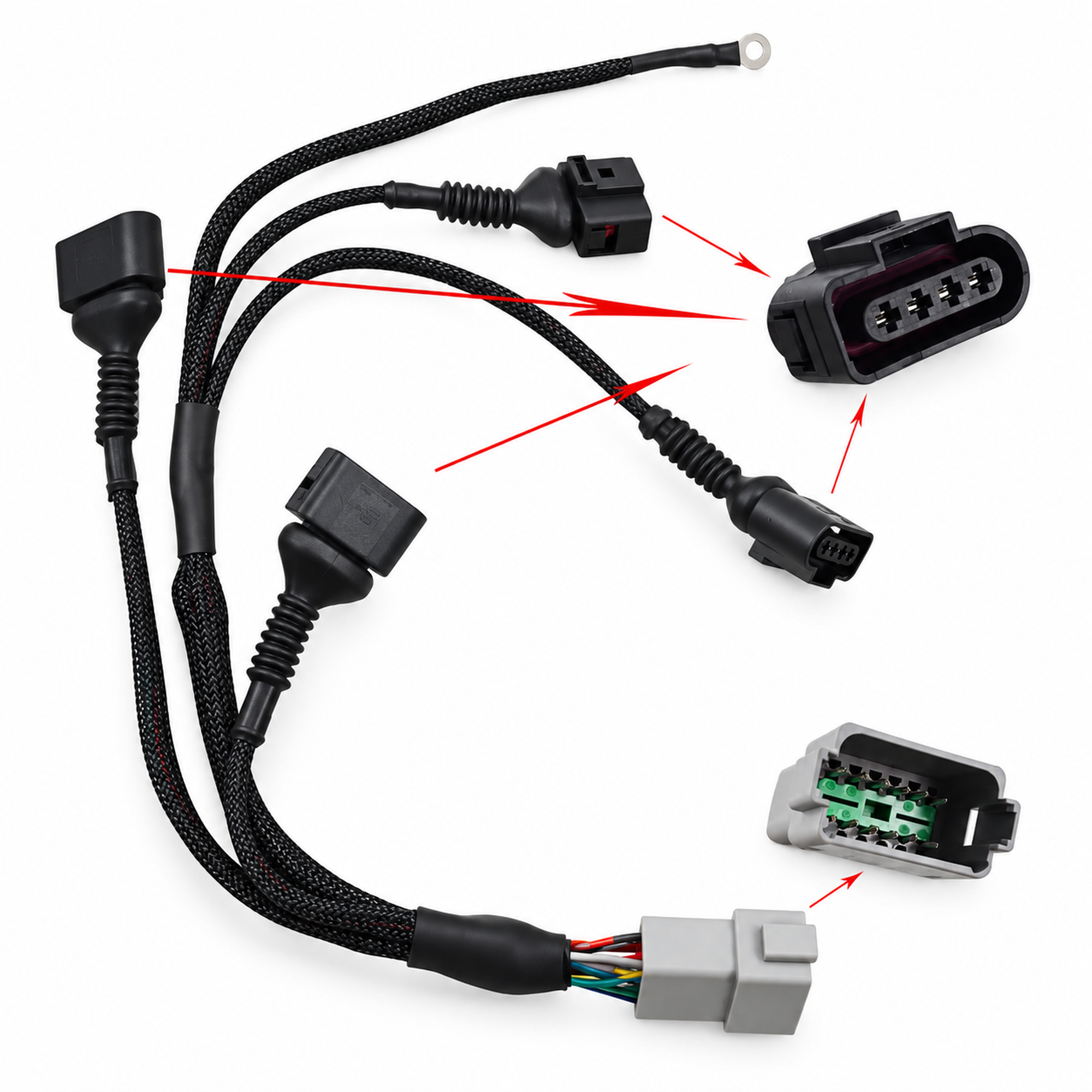 Coilpack Conversion Harness Loom & ICM Delete for Audi TT MK1 225 1.8T 20V to 2.0T 06E905115F – E190/Coilpack – image 1