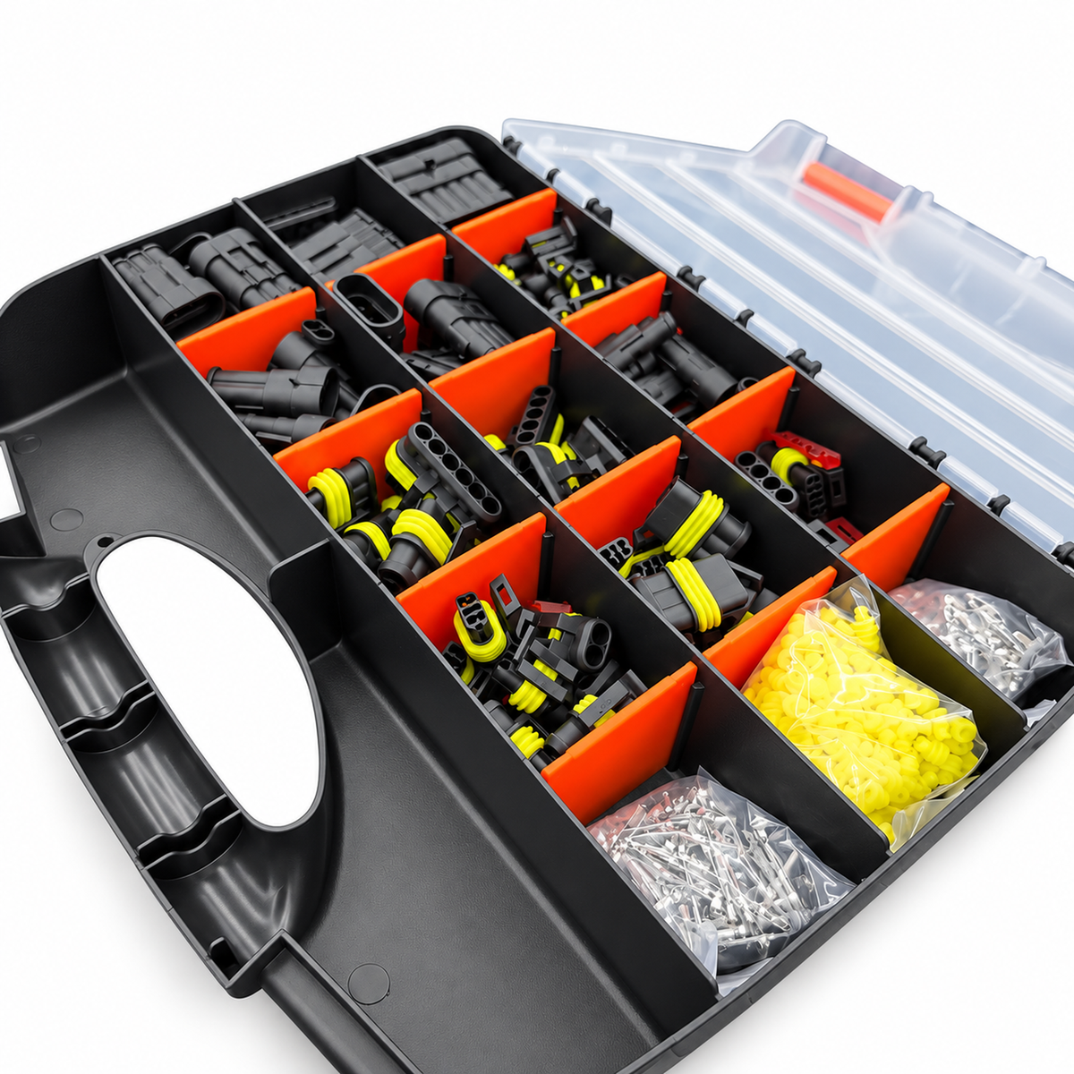 90pcs Large Assorted Box of Male & Female Superseal Automotive Connectors – E194/supersealkit – image 3