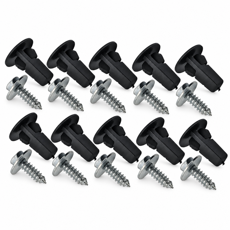 20pcs Wheel Arch Liner Clip Nylon with Screw 9018906157 Compatible with Toyota – E219/10xClip+10xScrew – image 5