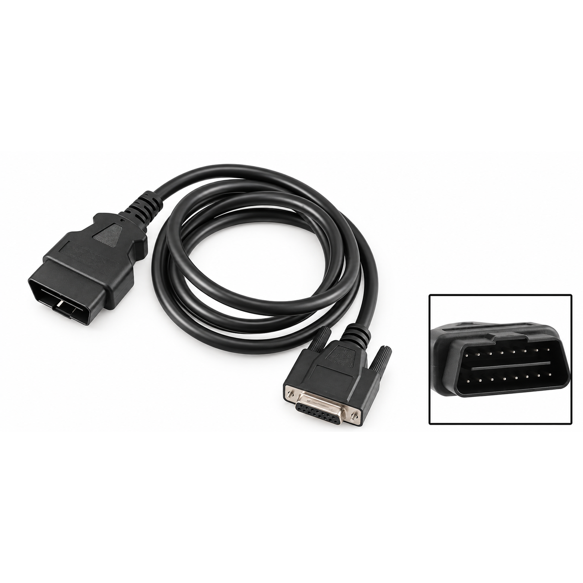 OBD2 OBDII Main Cable Diagnostic Tool Cable for Launch X431 CRP129 CRP123 Creader VII VIII - 152cm – E225/OBDII – image 1