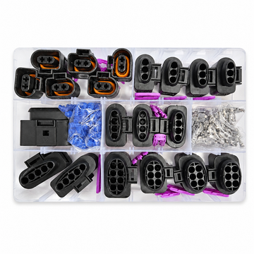 20pcs 3.5mm Waterproof Connector Kit for VW Audi Seat Skoda Porsche Ignition Coil, Horn, Sensor 2/3/4/5/6/8/10 Pin