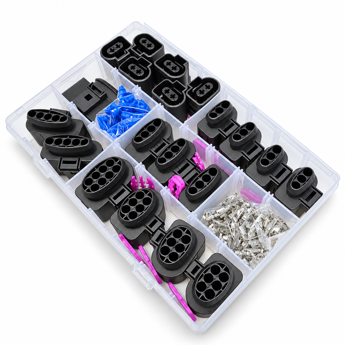 20pcs 3.5mm Waterproof Connector Kit for VW Audi Seat Skoda Porsche Ignition Coil, Horn, – E229/3.5mm/20pcsKIT – image 1