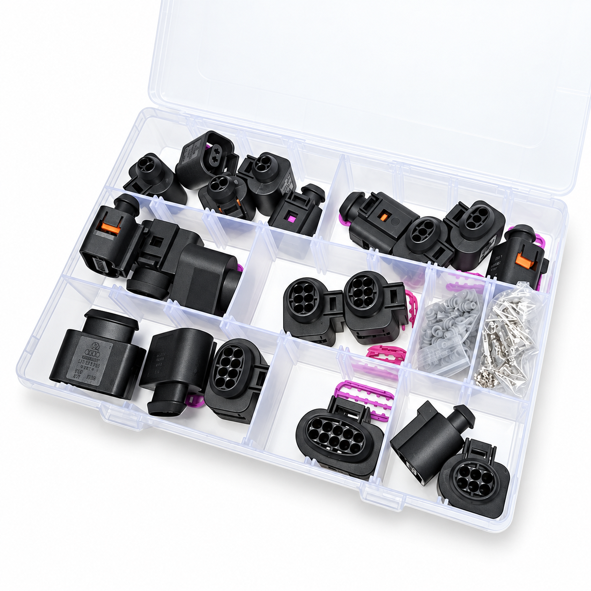 20pcs - 1.5mm Series 2, 3, 4, 5, 6, 8 Pin Waterproof Ignition Coil & Sensor Connector Kit – – E230/1.5series/20pcs – image 1