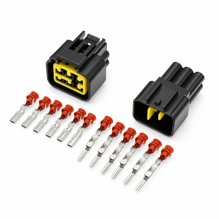 50pcs Furukawa Connector Kit 2 3 4 6 8 9 16 Pin Female & Male 2.3 FW-C 12444-5504-2 – E231/50pcsFurukawaKit – image 5