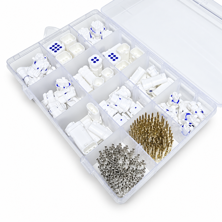 56pcs JST, JWPF 2, 3, 4, 6, 9 Pin 1.8 mm Waterproof Connector Assortment Kit – E232/56pcs/JSTkit – image 5
