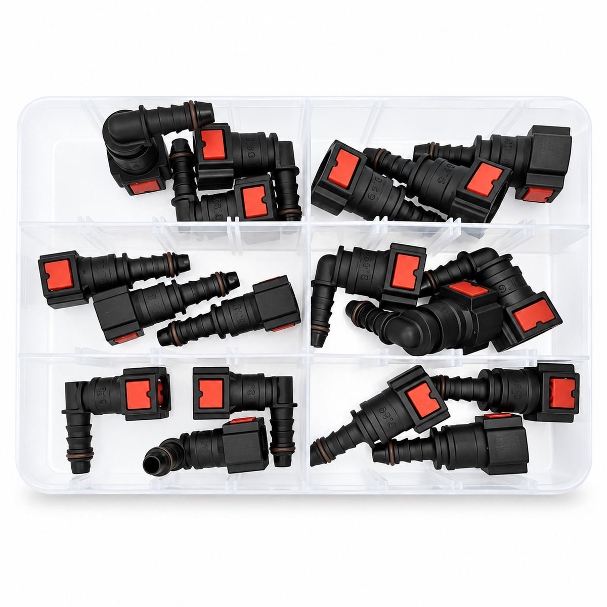 18pcs 90° & Straight AdBlue Connectors Assortment Kit Set with Sizes: 9.49 x 6mm, 7.89 x 6mm – E233/18pcsADbluekit – image 4