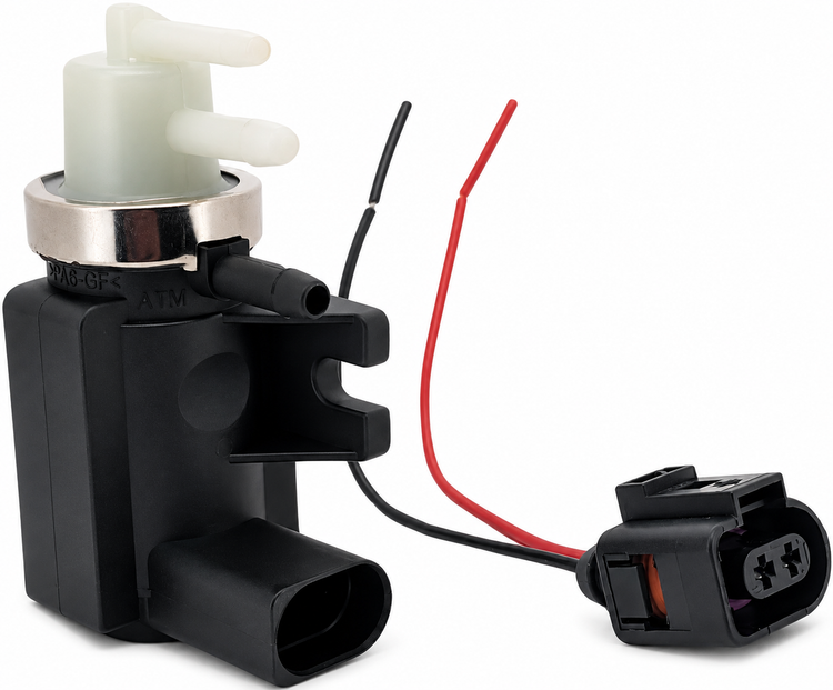 N75 Turbo Solenoid Valve Turbo Boost Pressure Control Solenoid Valve and Connector 1K0906627 Car Turbocharger for Audi SEAT Skoda VW