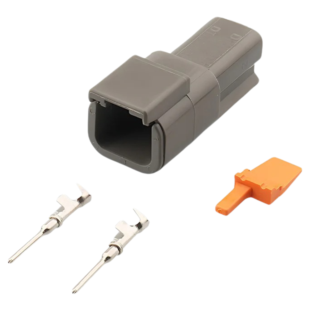 FOR Haltech Plug and Pins Only Male Deutsch DTM 2 Connector (7.5 Amp)