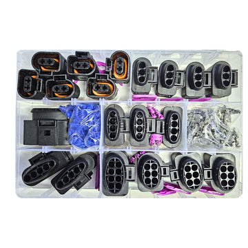 20pcs 3.5mm Waterproof Connector Kit for VW Audi Seat Skoda Porsche Ignition Coil, Horn, Sensor 2/3/4/5/6/8/10 Pin