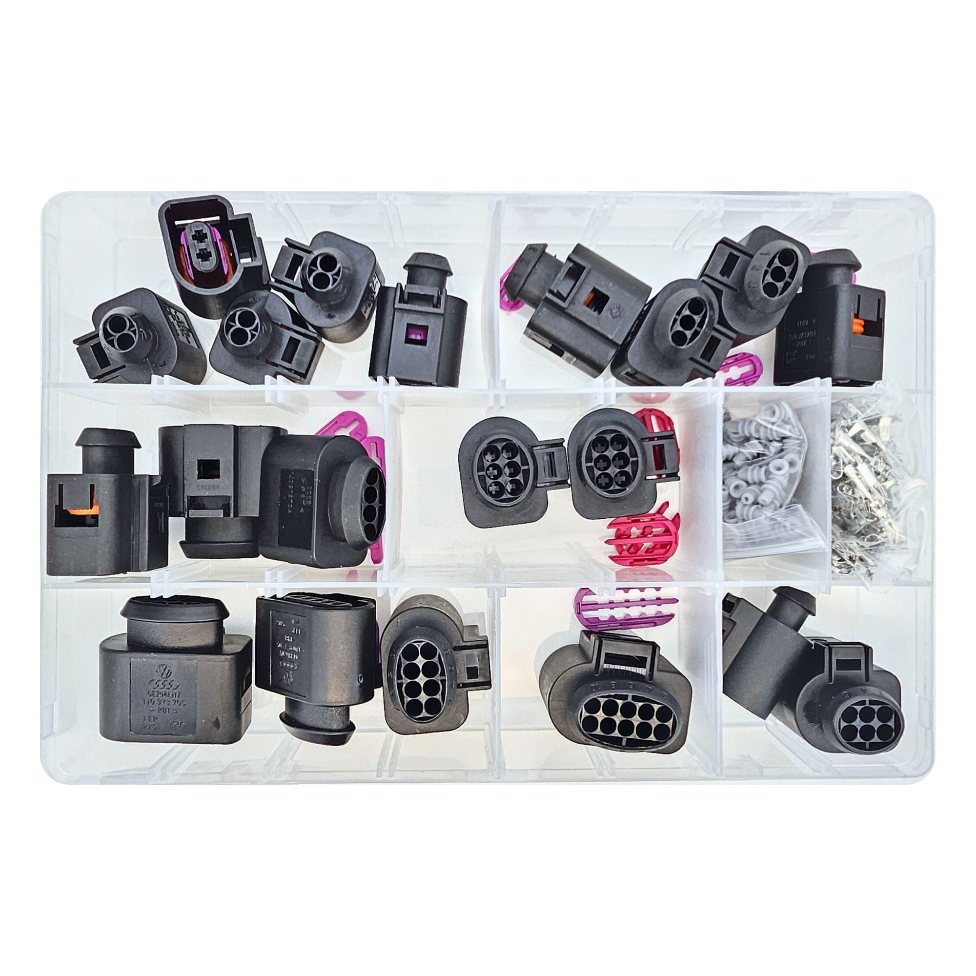 20pcs - 1.5mm Series 2, 3, 4, 5, 6, 8 Pin Waterproof Ignition Coil & Sensor Connector Kit – For VW Audi Seat Porsche