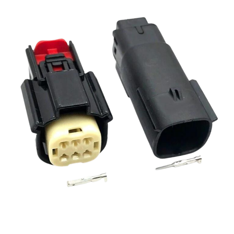 For Molex 6 Pin Wire Connector, for Harley BLACK Waterproof, Sealed Kit, MX150 with CPA