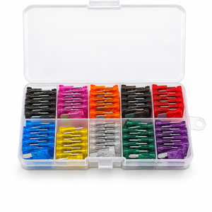 100pcs standard blade fuse assortment kit with lid open