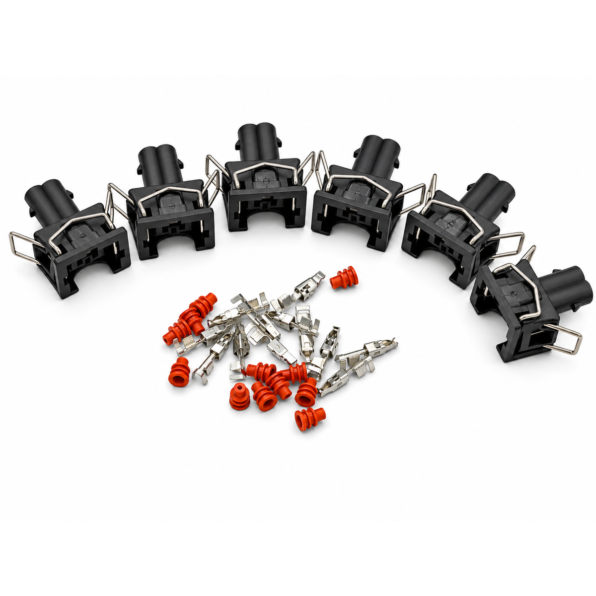 6pcs 2 Pin Fuel Injector Plug Connector For Bosch EV1 037906240 1287013003 Kit 6pcs – GB-08/C119 – image 1