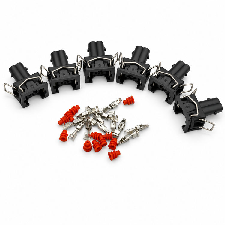 6pcs 2 Pin Fuel Injector Plug Connector For Bosch EV1 037906240 1287013003 Kit 6pcs – GB-08/C119 – image 2