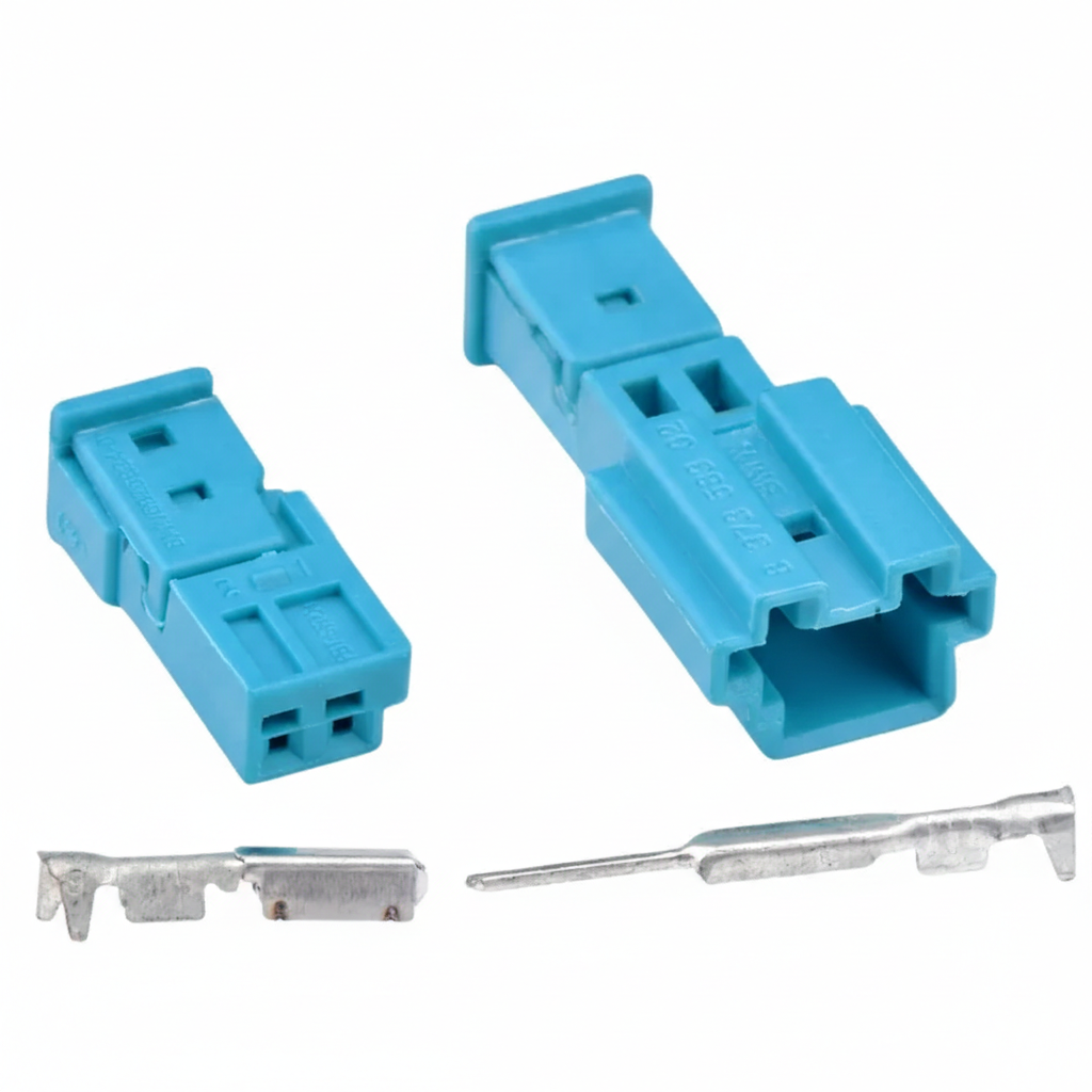 2 Pin Auto Audio Connector Plug – Ambient Light / Tweeter Socket for BMW – Part Numbers 8373583-02, 8925834-01, 9-1452577-1, 9-968554-1