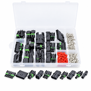 320pcs Automotive Connector Assortment Kit for Delphi Weather Pack Series 1, 2, 3, 4 & 6 Pin Sets