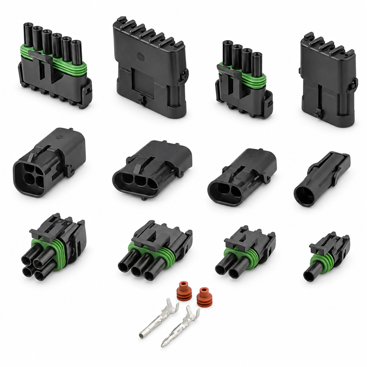Delphi 2.5 Series Automobile Connector 1 2 3 4 6 Pin Waterproof Harness Plug