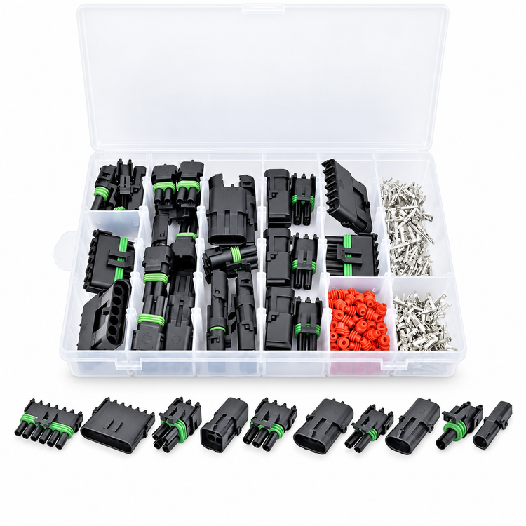 320pcs Automotive Connector Assortment Kit for Delphi Weather Pack Series 1, 2, 3, 4 & 6 Pin – H144/Delph320pc – image 6