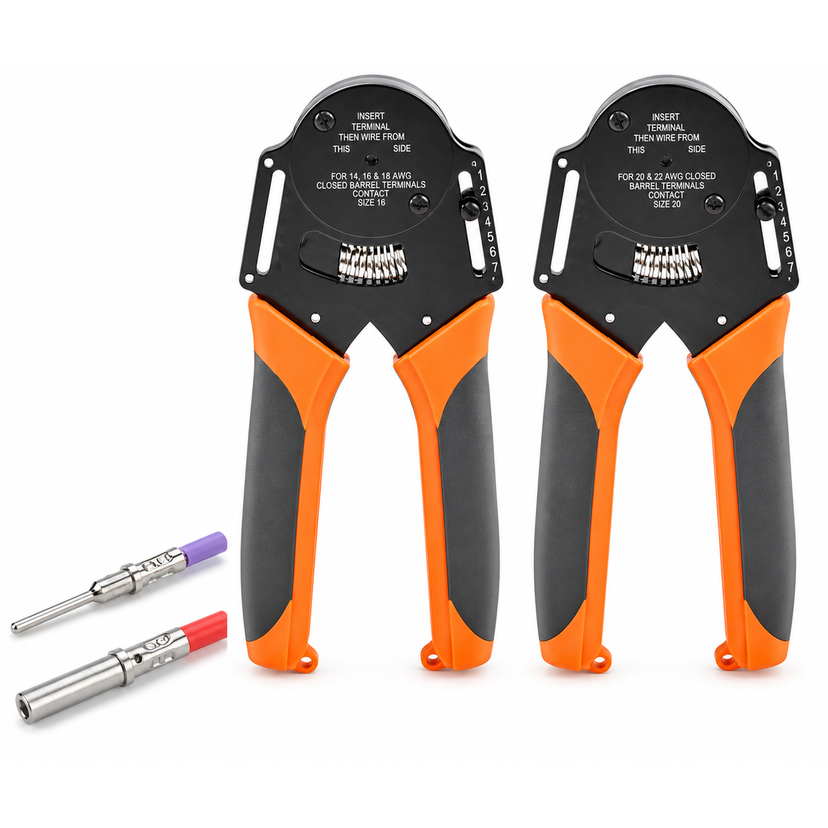 8pcs Terminal Crimp Tool Kit for Deutsch Connectors - Closed Barrel and Open Barrel Crimper, – H680/Deutsch-kit – image 1