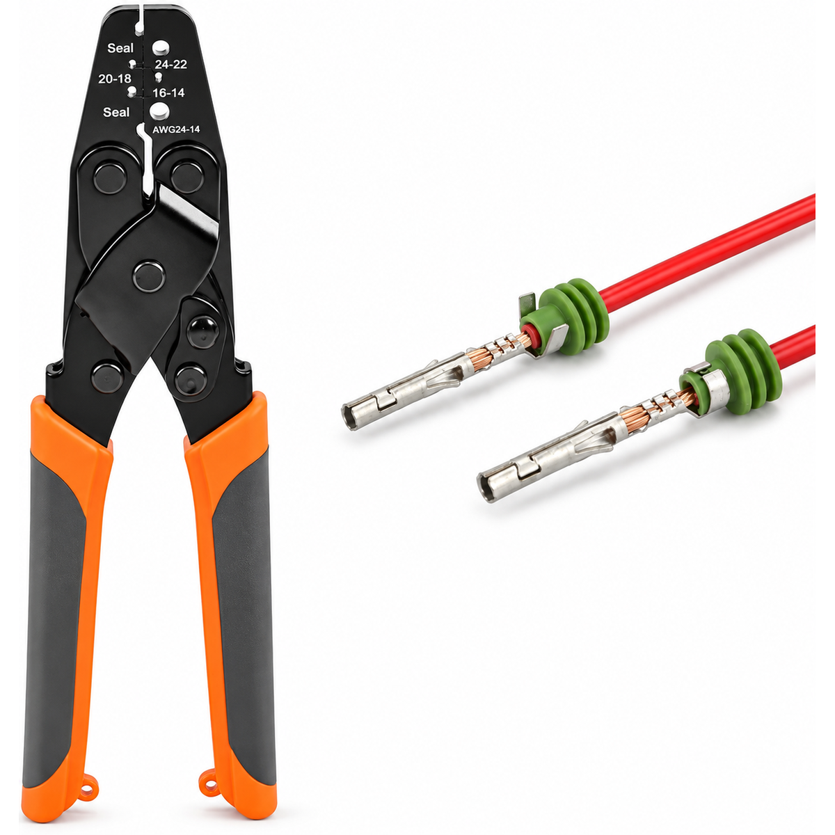 8pcs Terminal Crimp Tool Kit for Deutsch Connectors - Closed Barrel and Open Barrel Crimper, – H680/Deutsch-kit – image 2