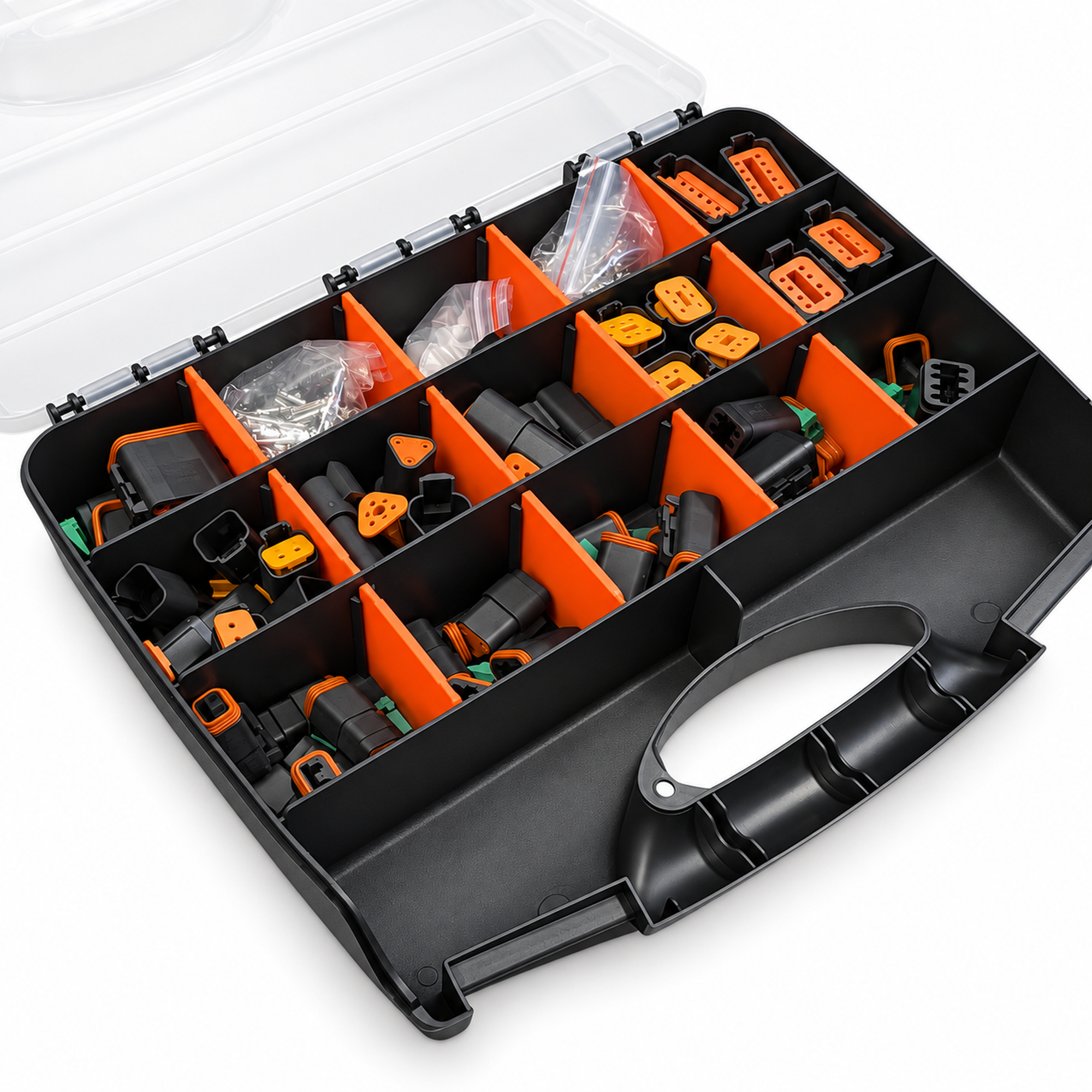 320pcs Black Automotive Electrical Male & Female Connector Set for Deutsch DT – H690/DT68pcs/without-tool – image 1