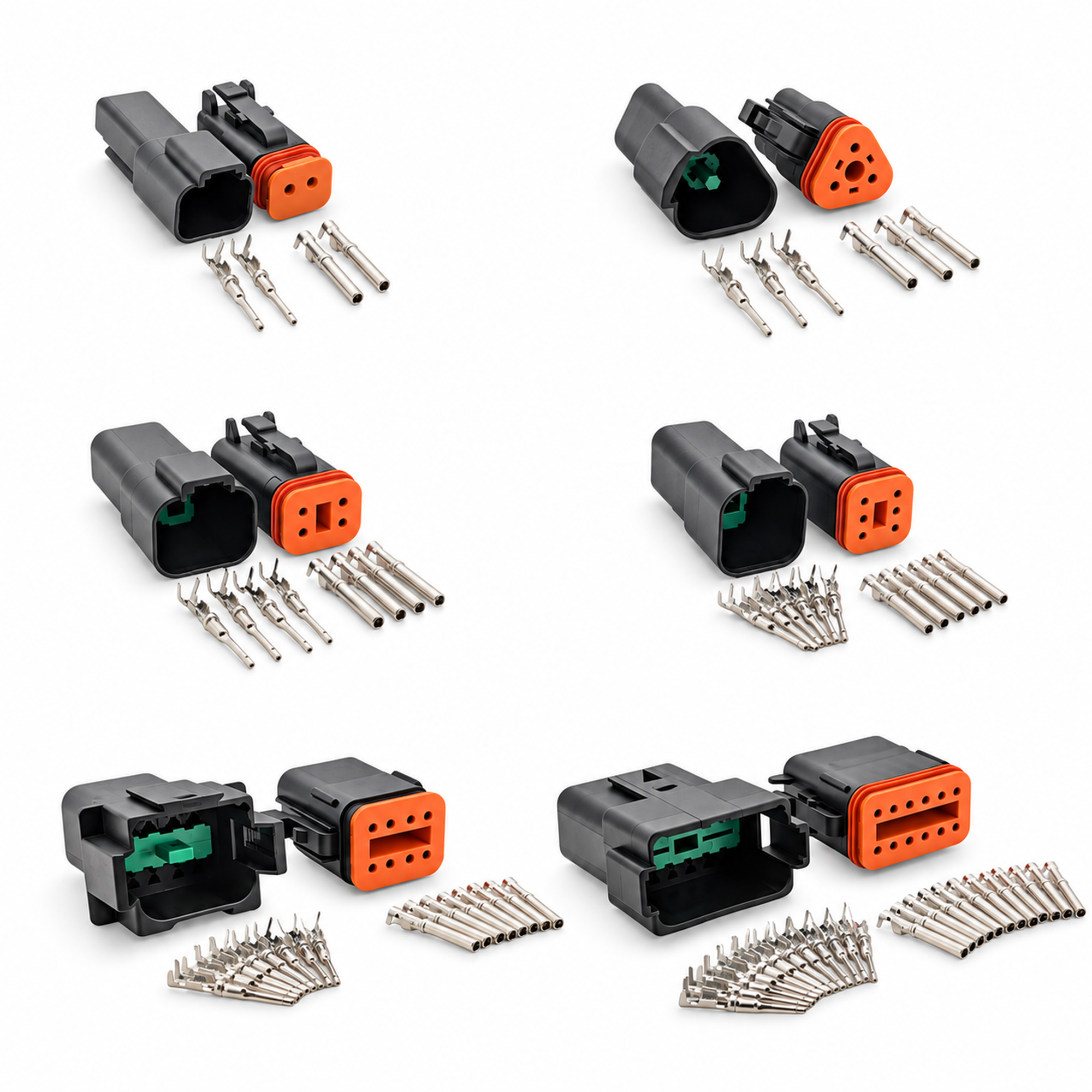 320pcs Black Automotive Electrical Male & Female Connector Set for Deutsch DT – H690/DT68pcs/without-tool – image 2