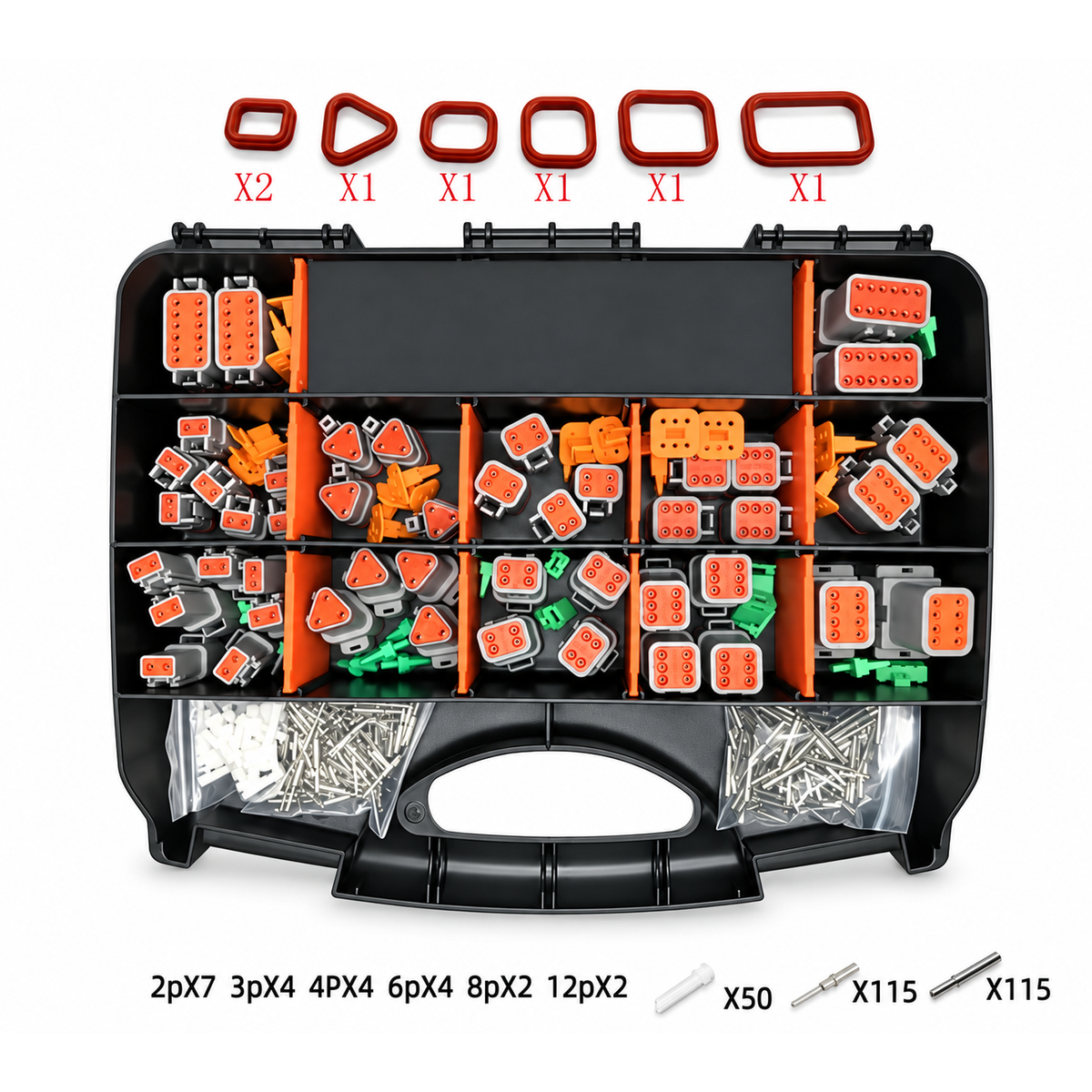 68pcs Automotive Electrical Male & Female Connector Set for Deutsch DT Series – H690/DT68pcs/without-tool – image 5