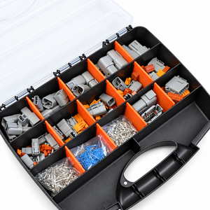 46pcs Deutsch DTM Connector Assortment Box - 12, 8, 6, 4, 3 & 2 Pin Electrical Plug Set – H815/NO-tool-46pcsDTMkit – image 1