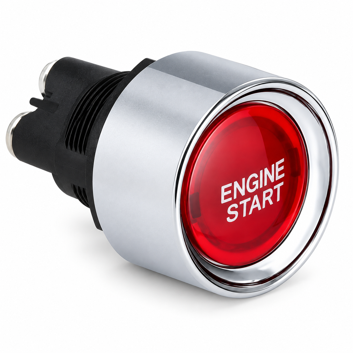 Red LED Car Engine Ignition Start Push Start Button 12V 50A Chrome Momentary Starter Switch – HOT-B10.G/A190 – image 2