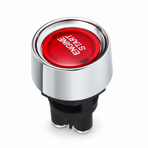 Red LED Car Engine Ignition Start Push Start Button 12V 50A Chrome Momentary Starter Switch – HOT-B10.G/A190 – image 3