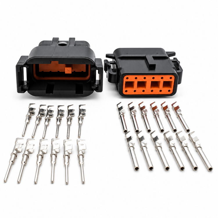 Black Deutsch DTM Series 12 Pin Connector Male & Female DTM04-12PA DTM06-12SA – HOT/B14.Y/BlackDTM2pin – image 1