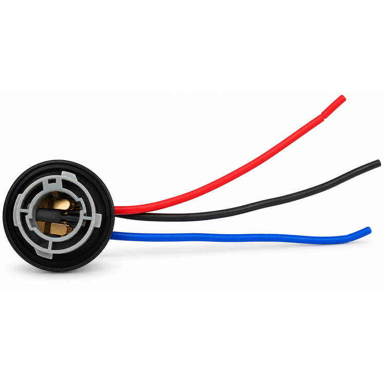 3 Pin 2Pcs 12-24V Car LED Light Bulb Holder Connector for 1157 Tail Light – HOT/C25.O/888/Bulbhold/2pcs – image 3