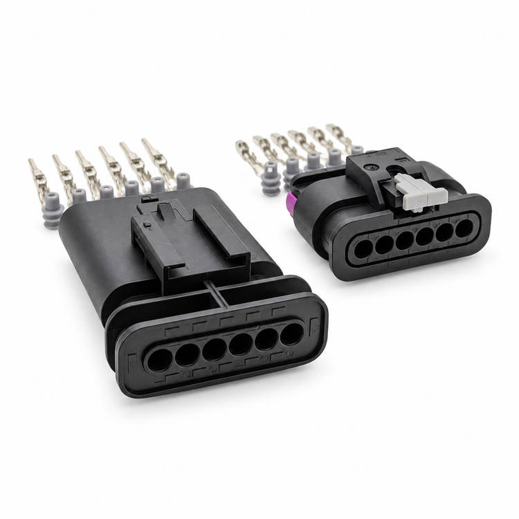 6 Pin Male & Female Electrical Connector Set for Car Tail Light Rear Lamp Plug for BMW 1 2 3 4 – HOT/D14.Y/6pinMnF – image 3