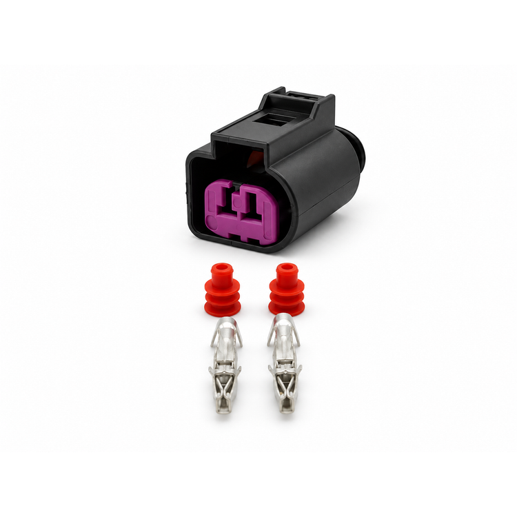 For VW AUDI - 1J0 973 772 - 2 Pin Sealed Female Plug Connector Kit - 1J0973772 – HOT/E14.7/615 – image 1