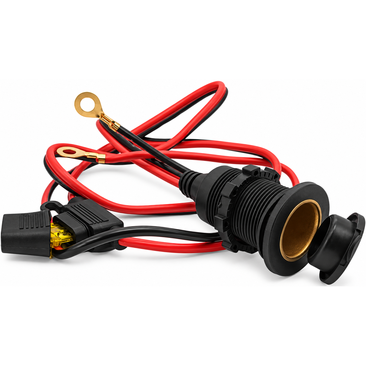 12V/24V DC 20A Fixed Cigarette Lighter Socket with Cable, Ring Eyelet Terminals & In-Line – HOT/F01.B/579/!A123 – image 6