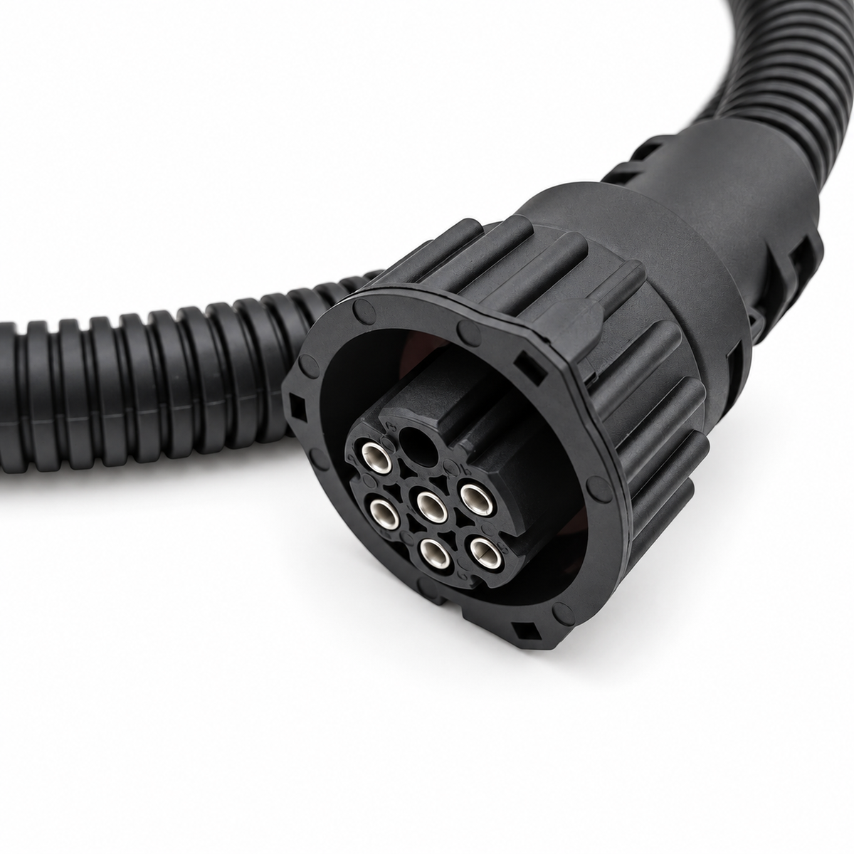 6 PIN TWIST LOCK REAR TAIL LIGHT LAMP DIN CONNECTOR PLUG WITH 1M CABLE LENGTH – HOT/F03-cable – image 1