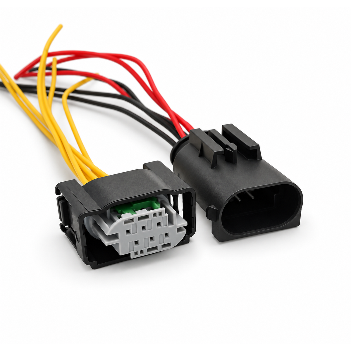 6 Pin MQS Male Female Prewired Connectors 1-967616-1 1-967587-3 for VW AUDI BMW – HOT/H04/M+Fcable – image 1