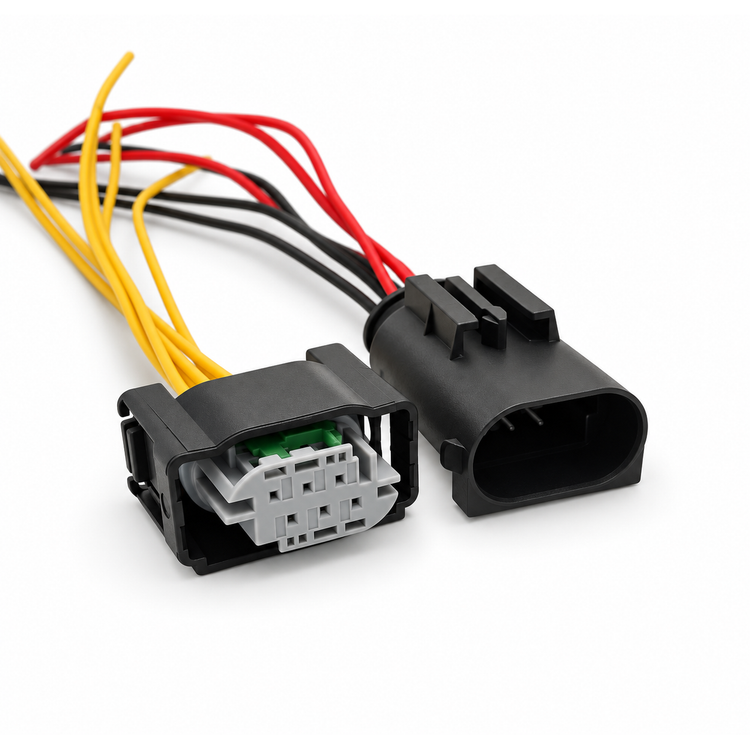 6 Pin MQS Male Female Prewired Connectors 1-967616-1 1-967587-3 for VW AUDI BMW – HOT/H04/M+Fcable – image 1