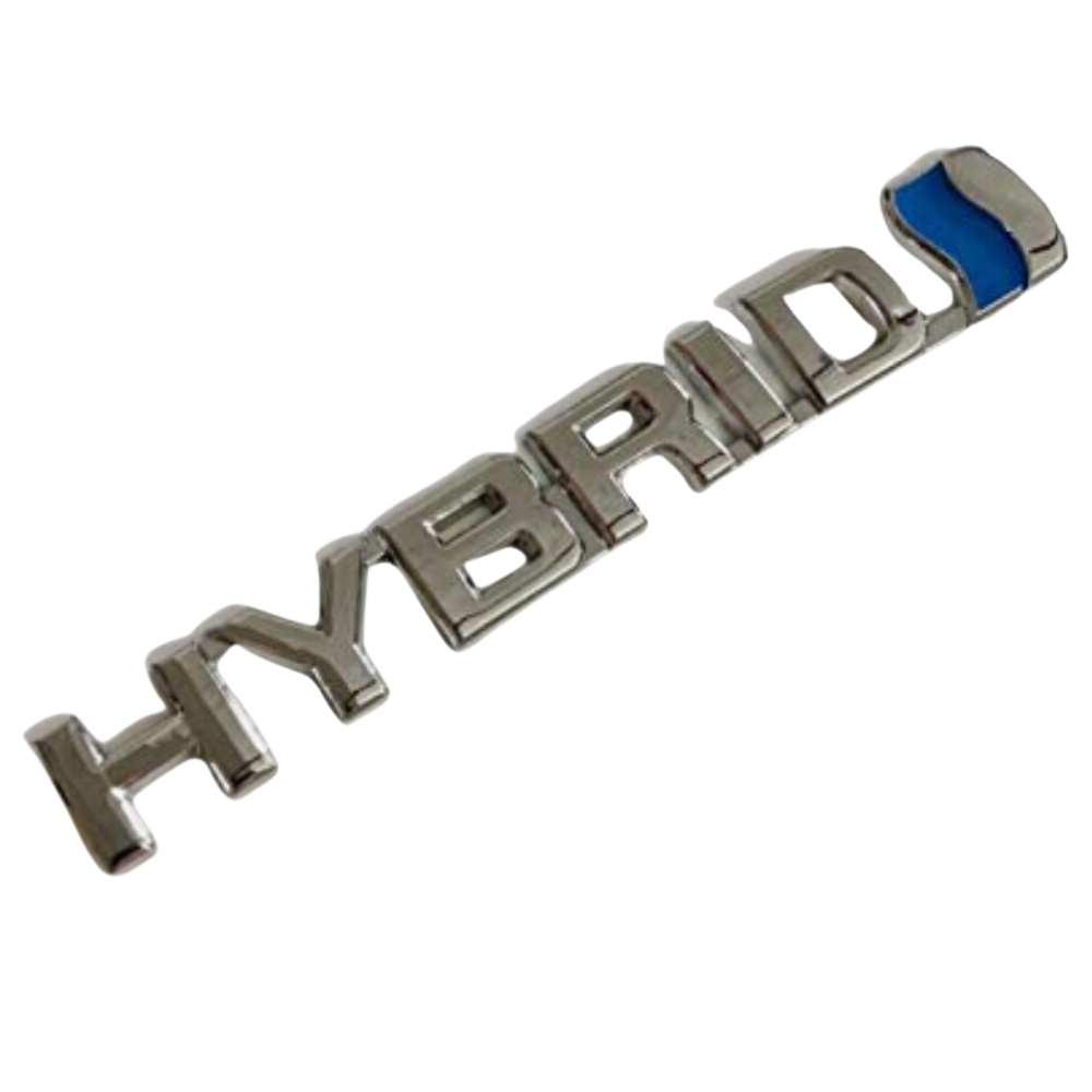 Hybrid Badge Fits Toyota Emblem 3D Chrome Logo Car Sticker For Prius RAV4 Yaris Ect Silver