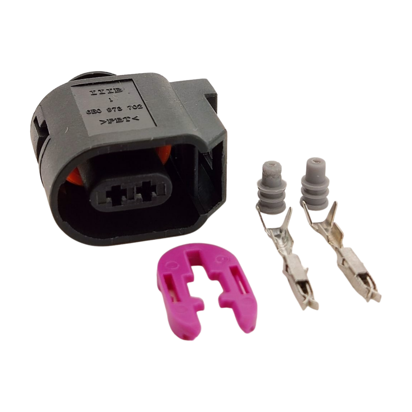 6E0973702 - 2 Pin ABS Sensor Connector Plug Female VW Audi Seat Skoda Volkswagen